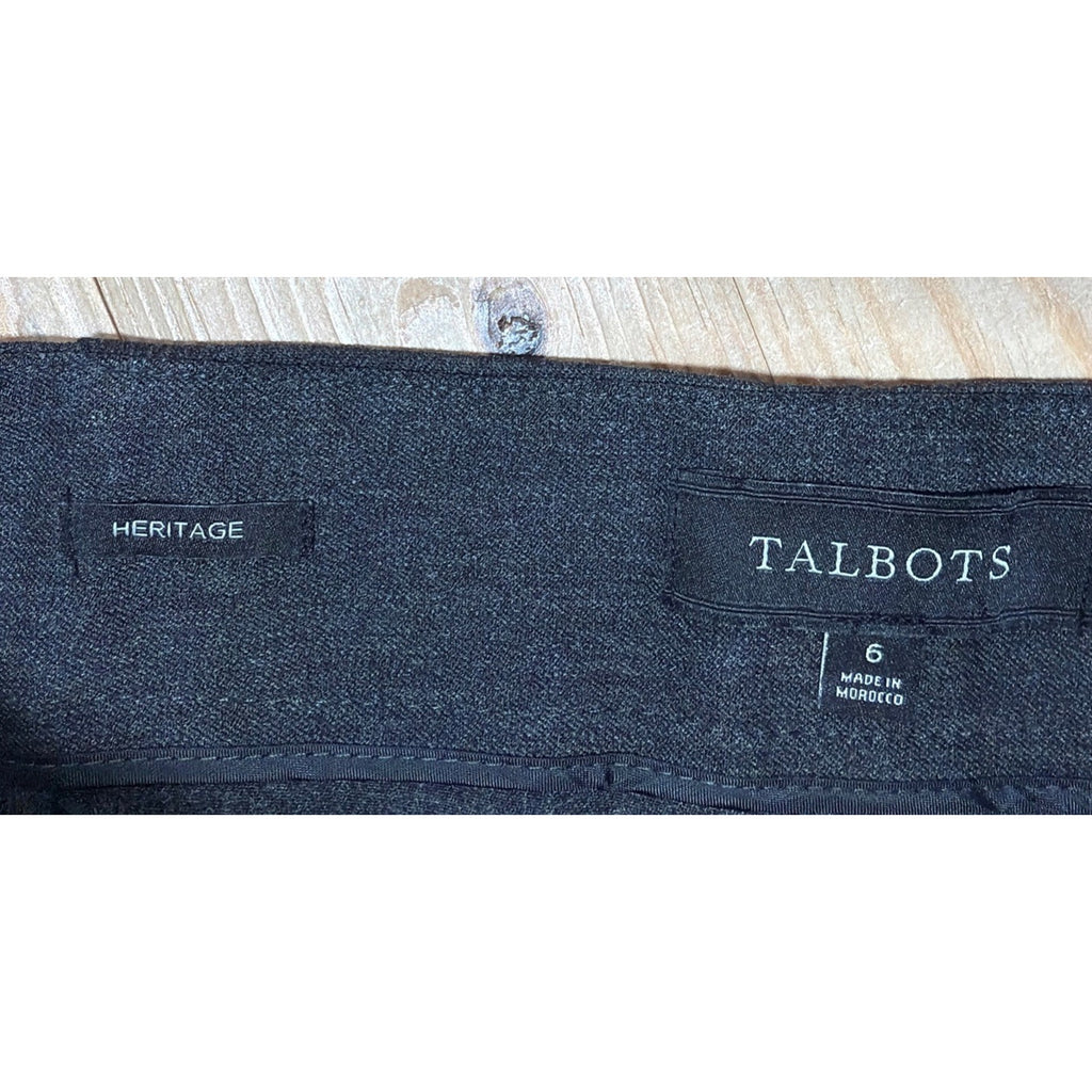 Talbots Heritage Straight Leg Dress Pants Womens Size 6 Gray 30x30