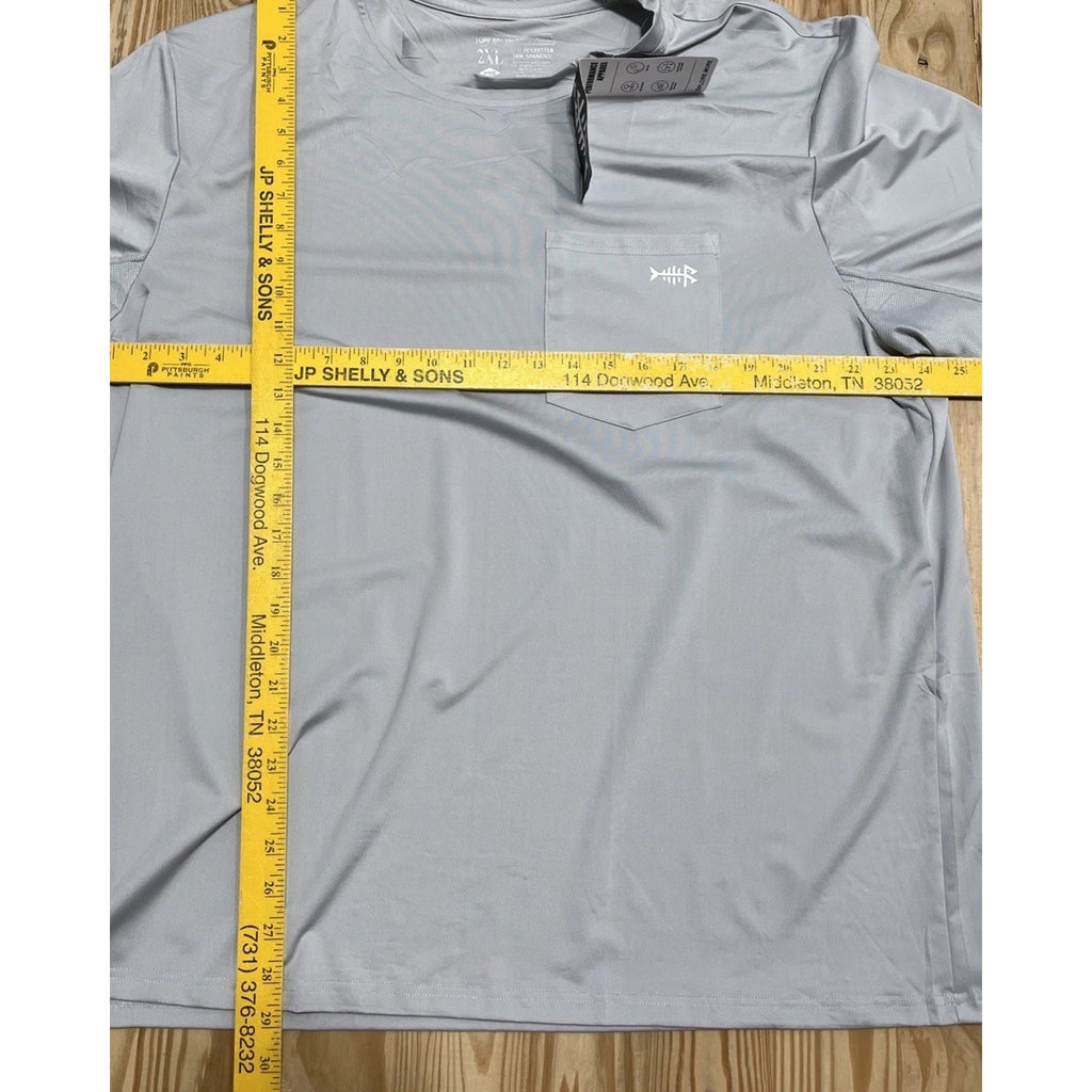 Bassdash Mens UPF 50+ Short Sleeve Fishing Shirt Gray Size 2xL