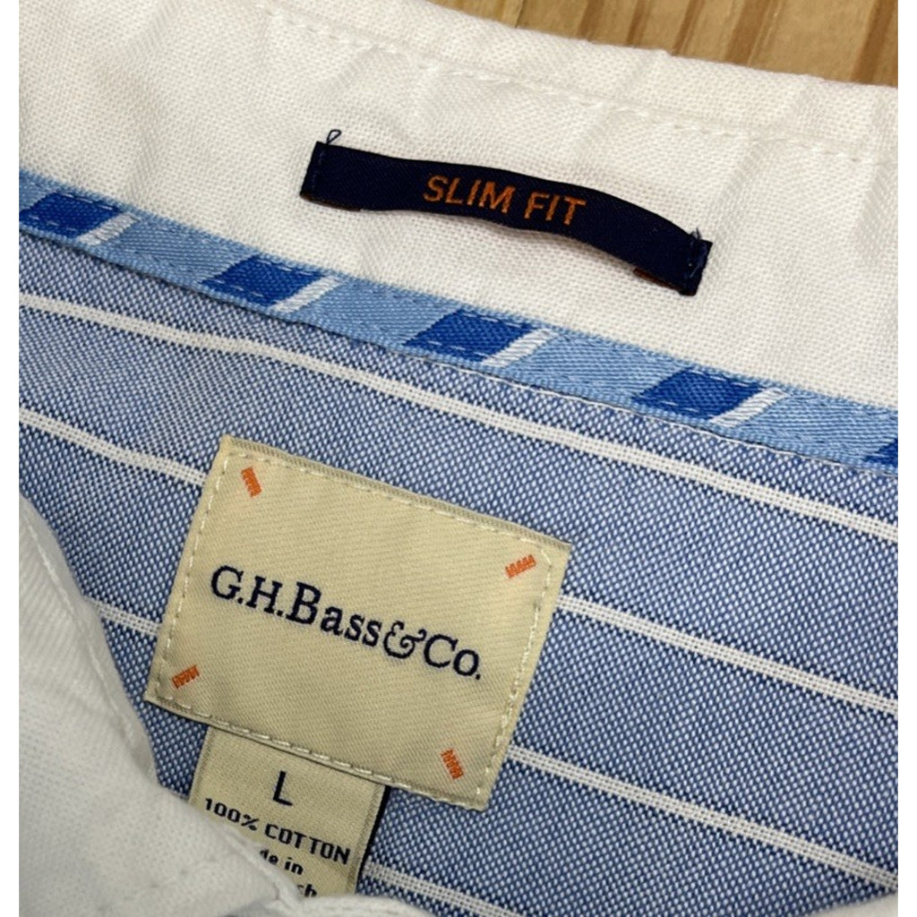G.h. Bass & Co Ivy Oxford 40’s Longsleeve Button Up Slim Fit Shirt Size Large
