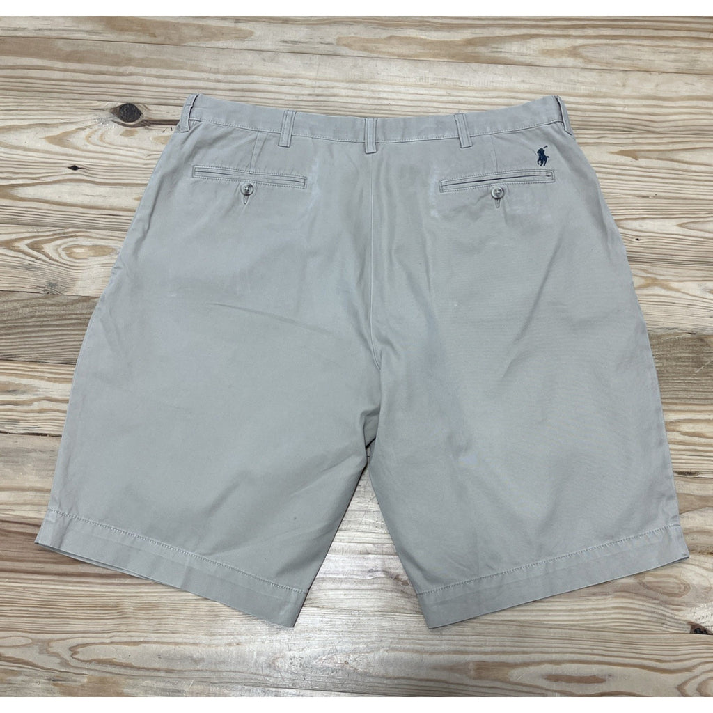 Polo Ralph Lauren Chino Shorts Mens 36 Khaki Blue Pony Classic Fit