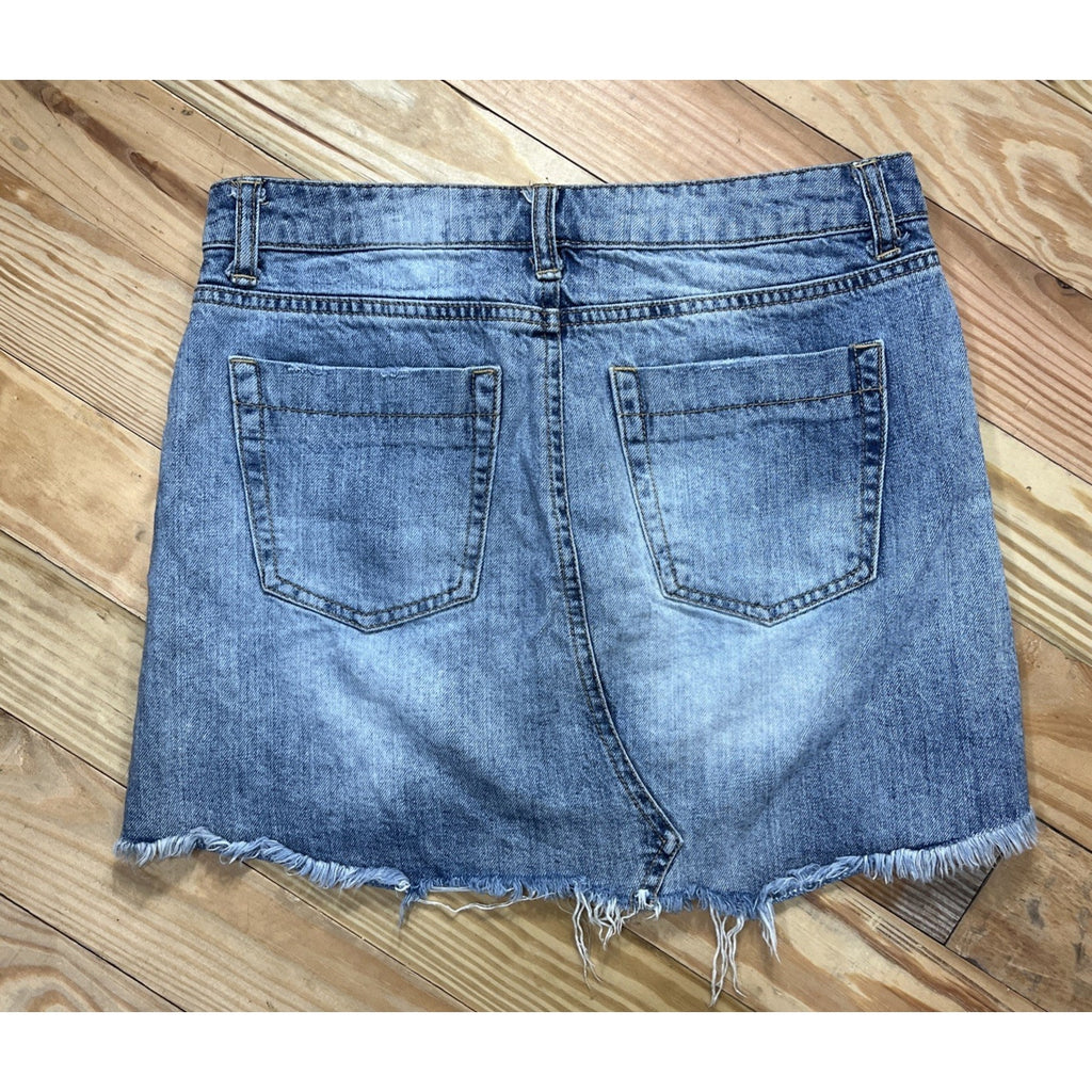 Juniors Vanilla Star Denim Skirt 3