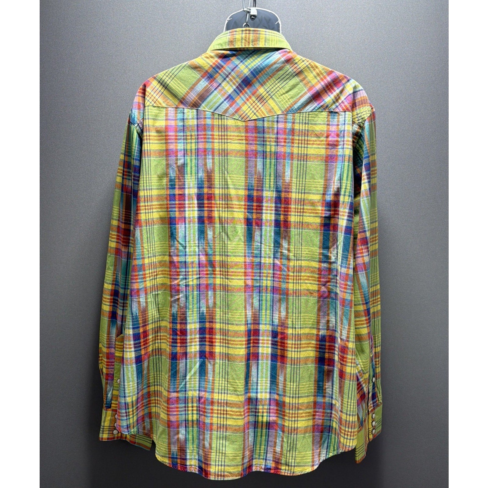 Vtg Polo Ralph Lauren Shirt Men XXL Western Pearl Snap Southwestern Madras