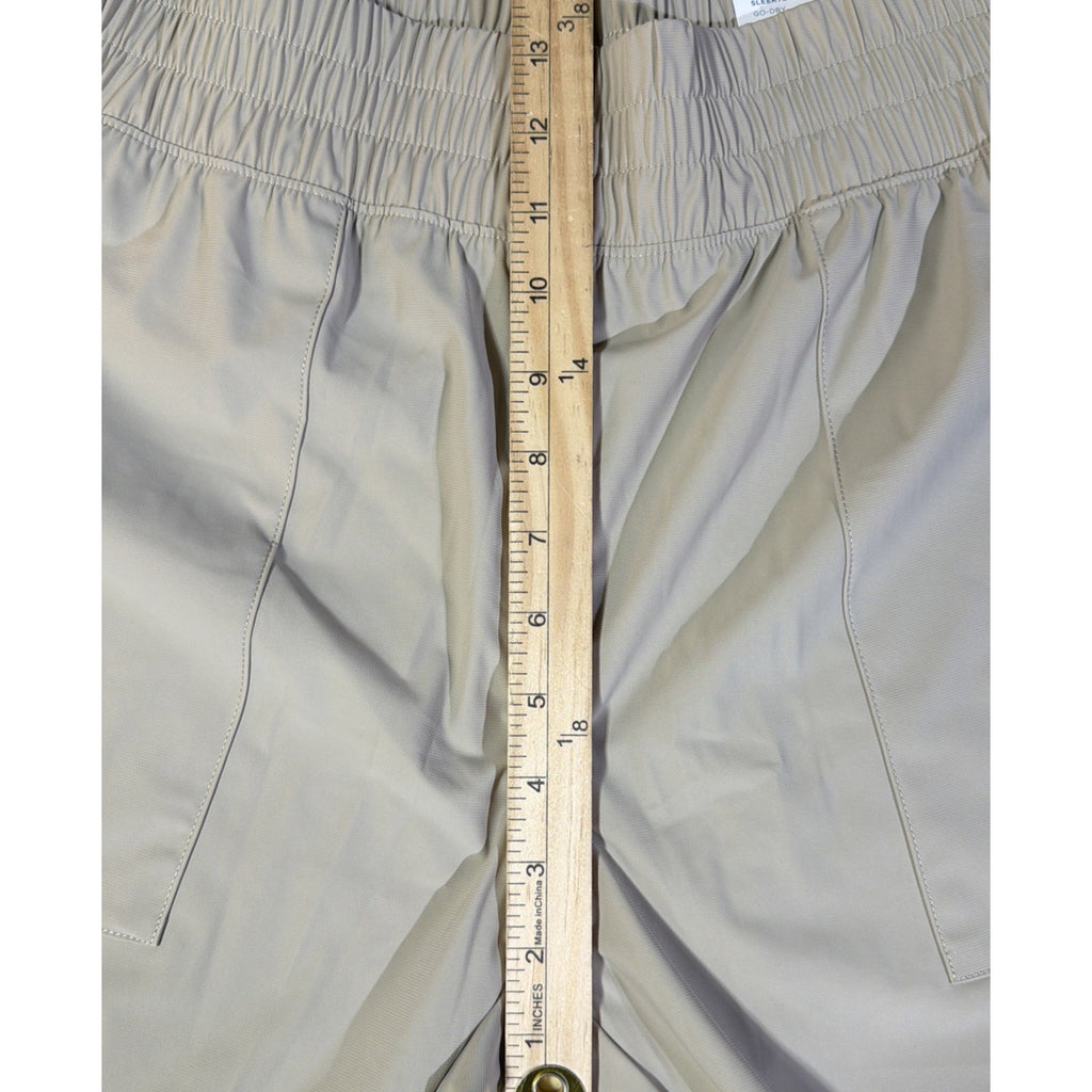 Old Navy High Rise Cargo Sleektech Pants Women’s M Beige GoDry 4 Way Stretch NWT