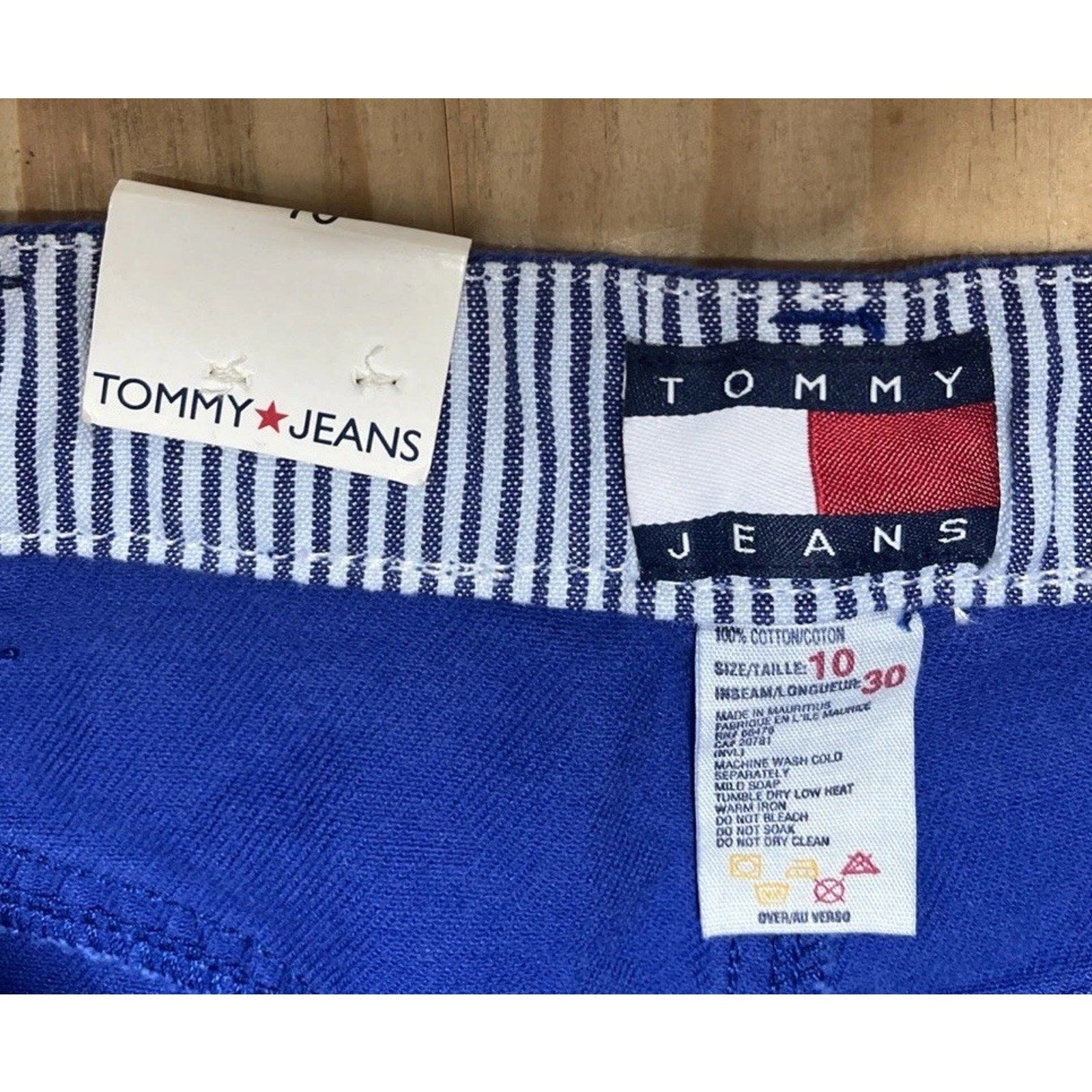 Vintage Women's Tommy Hilfiger Cobalt Blue Denim High Rise Mom Jeans - Sz 10 NWT