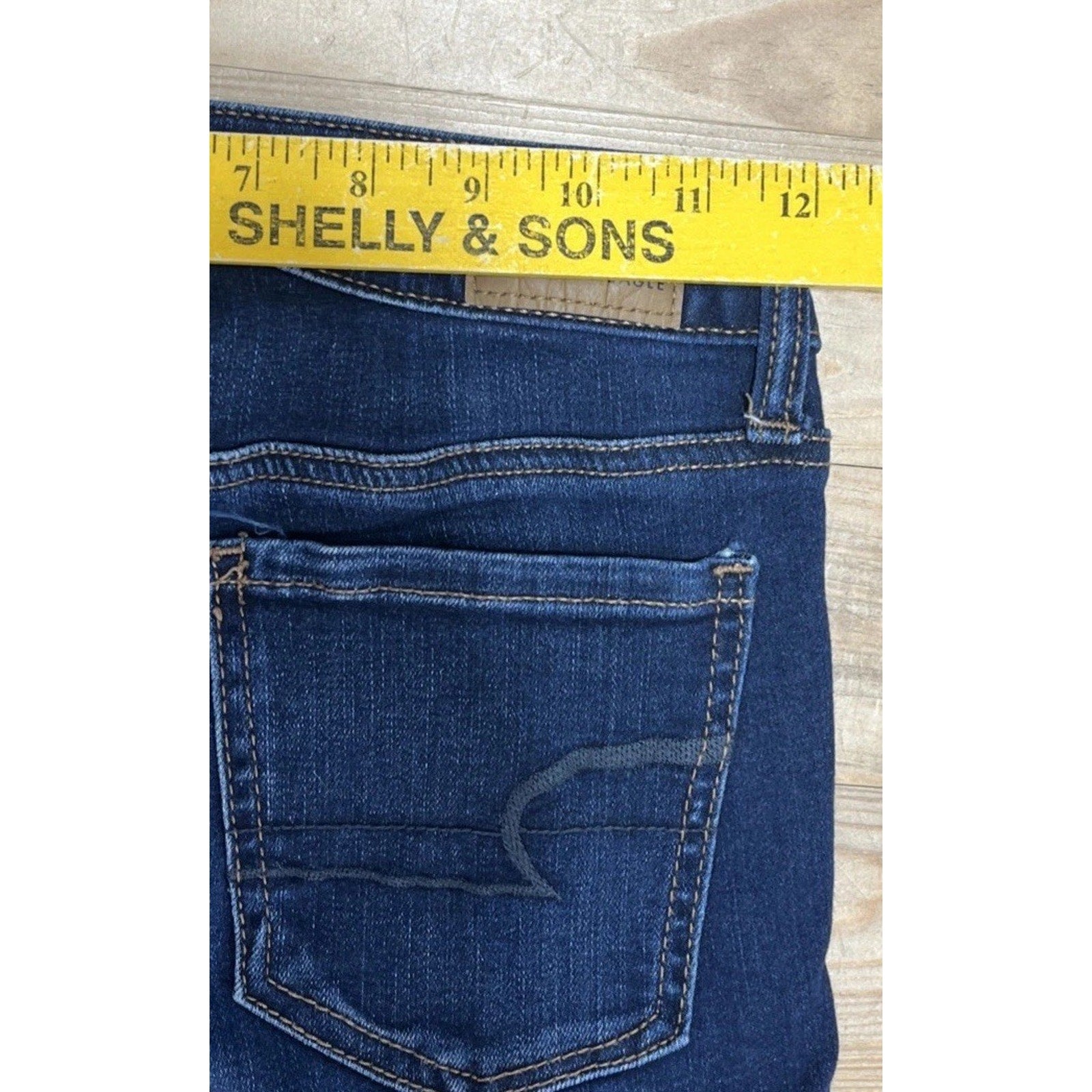 American Eagle Jegging Jeans Super Stretch Women's 0 Short Blue Skinny Leg