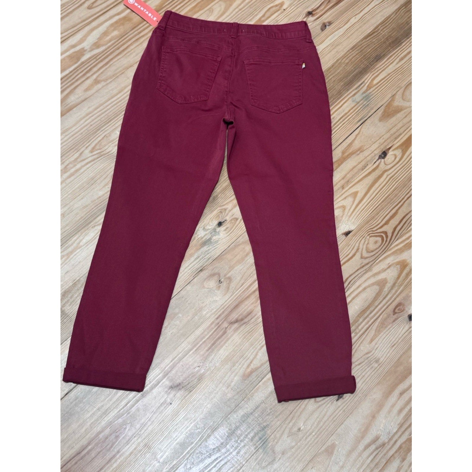 78 & Sunny Cyndi Cuffed Ankle Skinny Jeans Rosewood Women’s Size 6 New With Tags