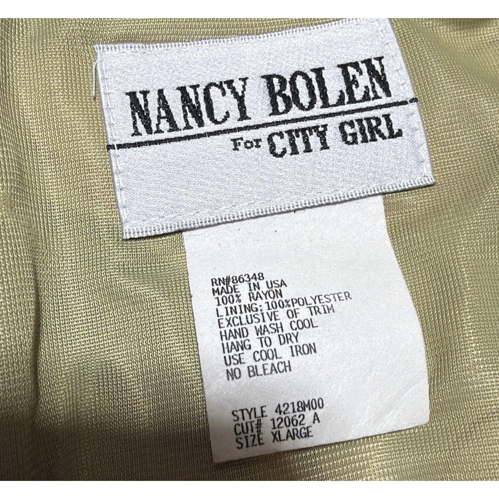 Vintage NANCY BOLEN CITY GIRL Women's Skirt Floral A-Line Lined Sz XL Made USA