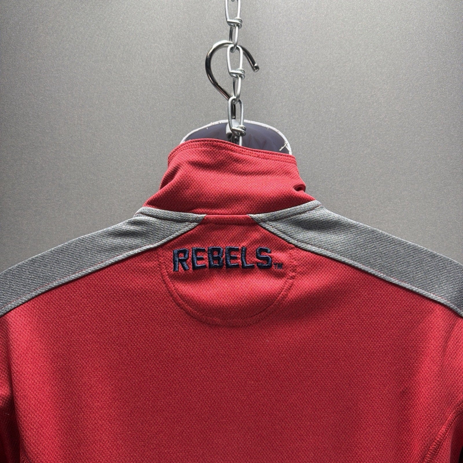 Ole Miss Rebels NCAA Section 101 Majestic Pullover 1/4 Zip Sweatshirt Size S