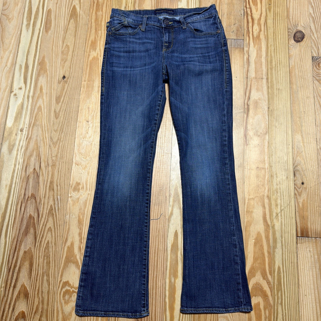 Rock & Republic Kasandra Mid Rise Bootcut Jean Embellished Jeans Size 8 Stretch