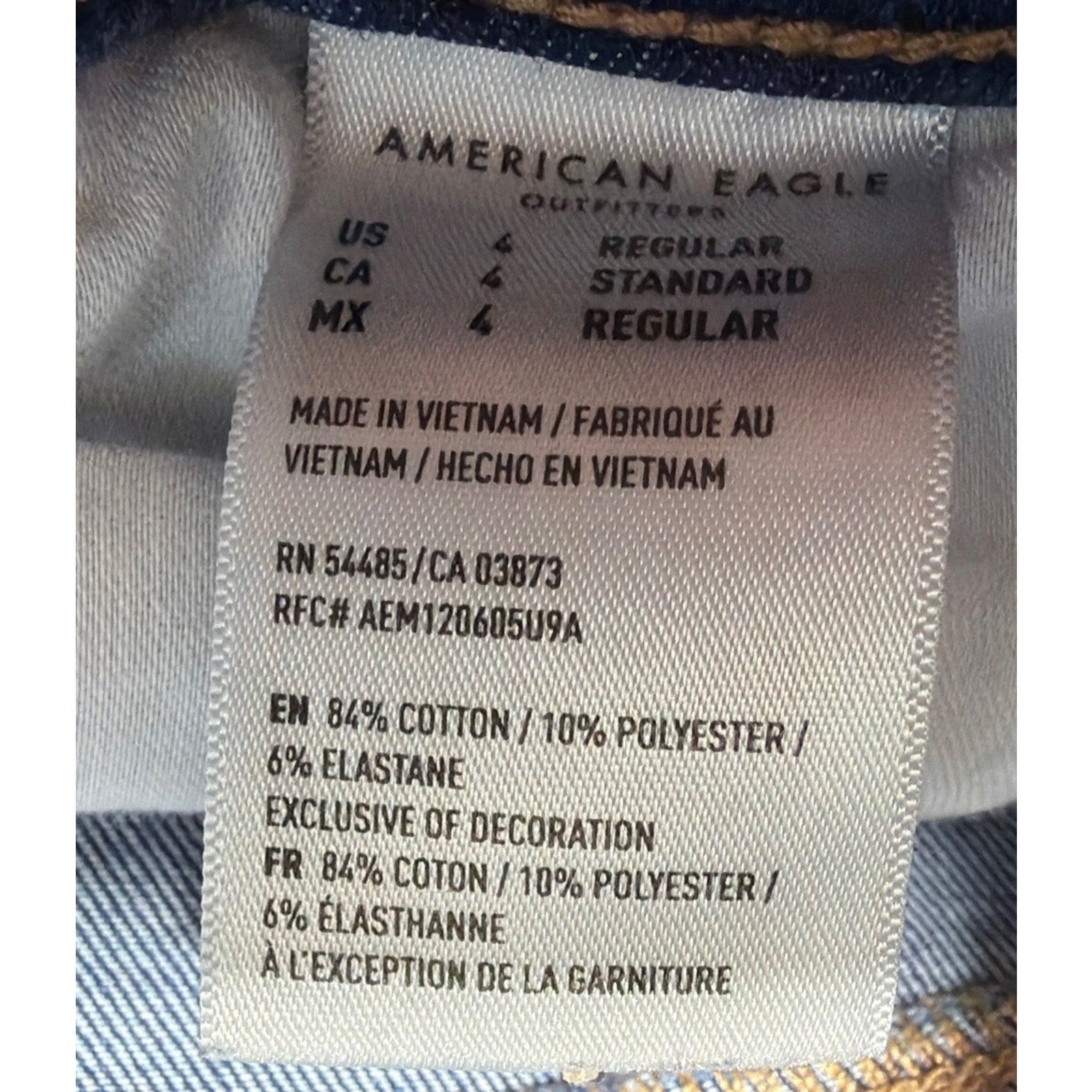 American Eagle Women's The Dream Jean Super Hi-Rise Stretch Denim Blue Jeans