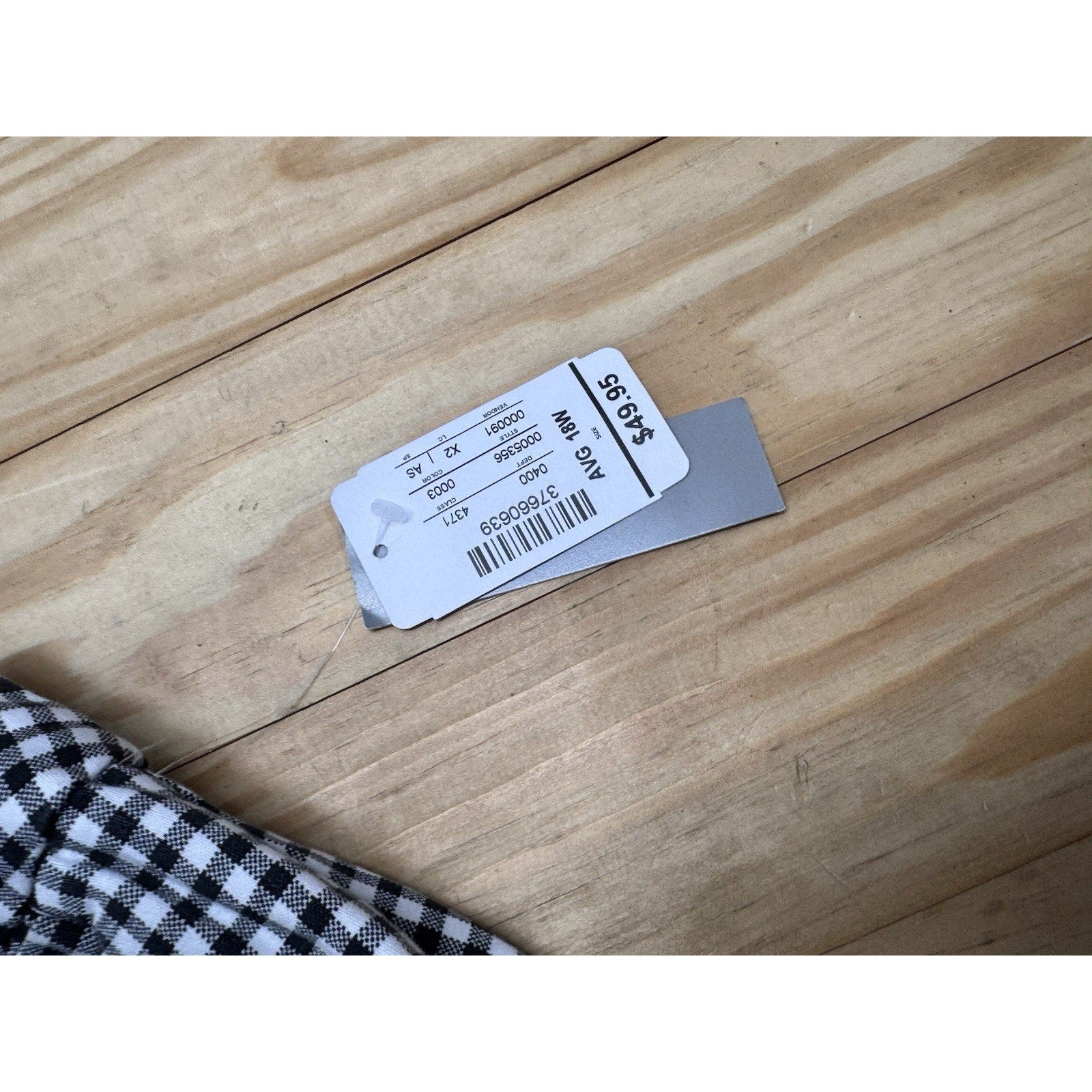 C J Banks Skort Black White Checks Women’s Size 18W Stretchy NWT