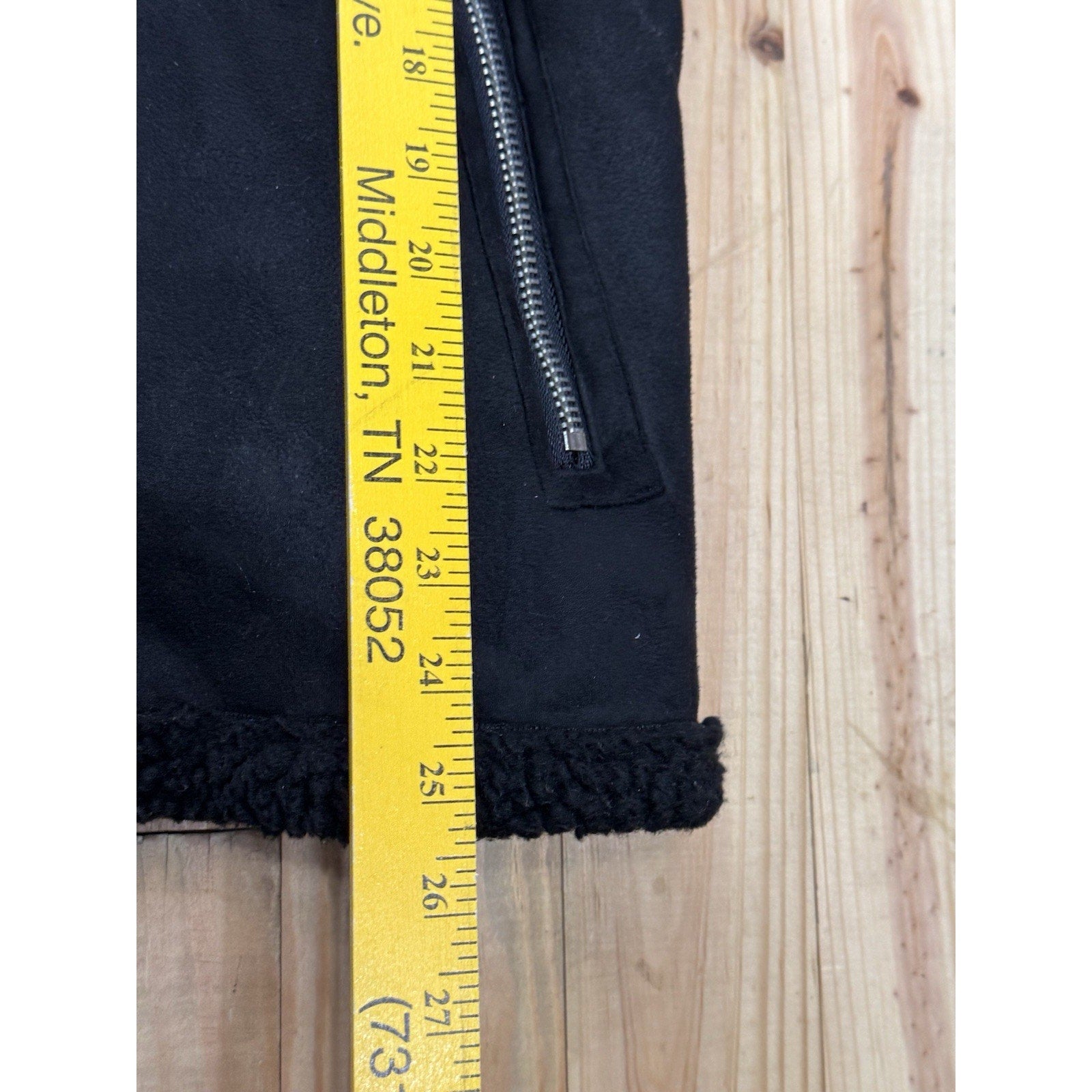 Men’s ‘Barneys Originals’ Faux Leather Shearling Bomber Jacket, Size Medium