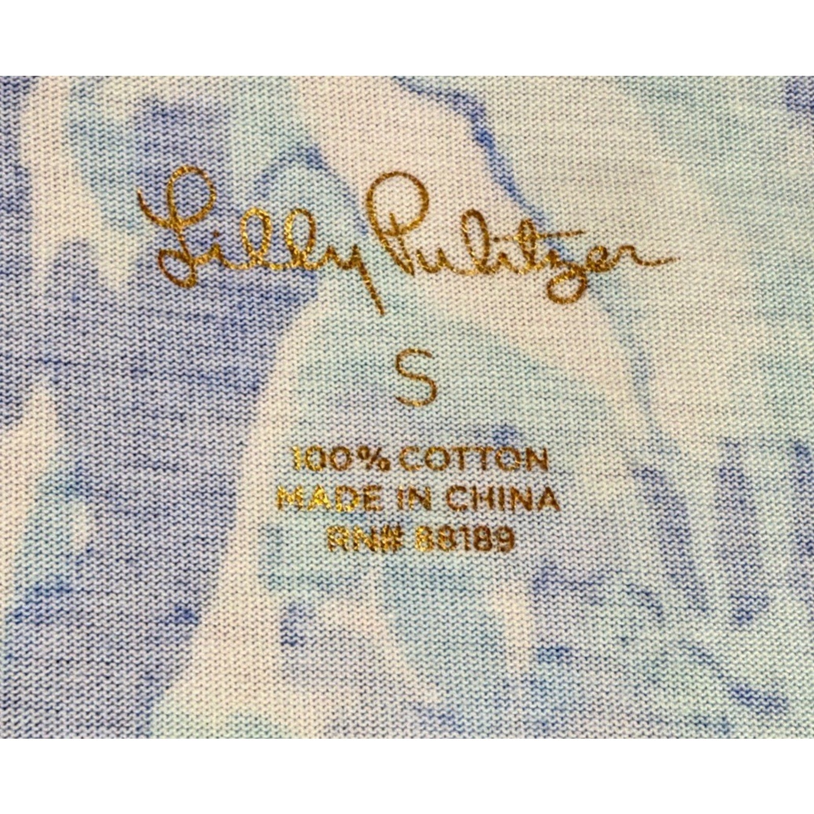 Lilly Pulitzer Regina Dress Ruffle Sleeve Keyhole Blue Haven Floral Size S