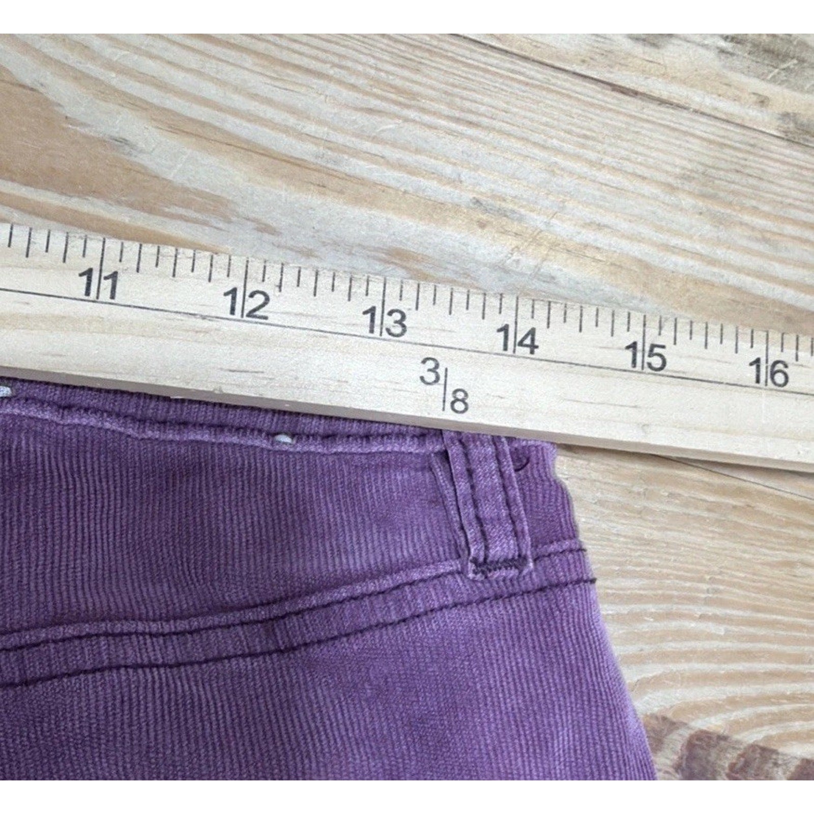 IDYLLWIND Miranda Lambert Womens Corduroy High Rise Flare Pants Purple Size 10