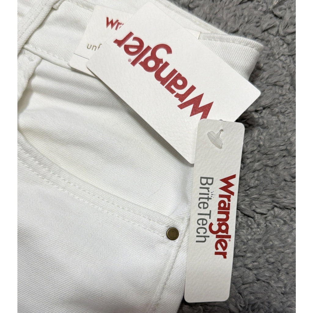 New Wrangler Women's 8 High Rise Unforgettable Skinny Jean Bright White 29x28