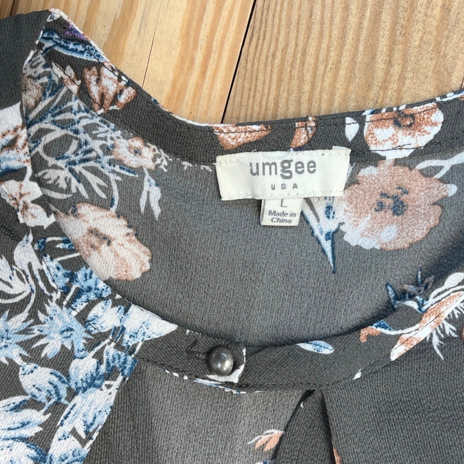 Umgee Dress Womens Large Tent Oversized Shift Boho Floral