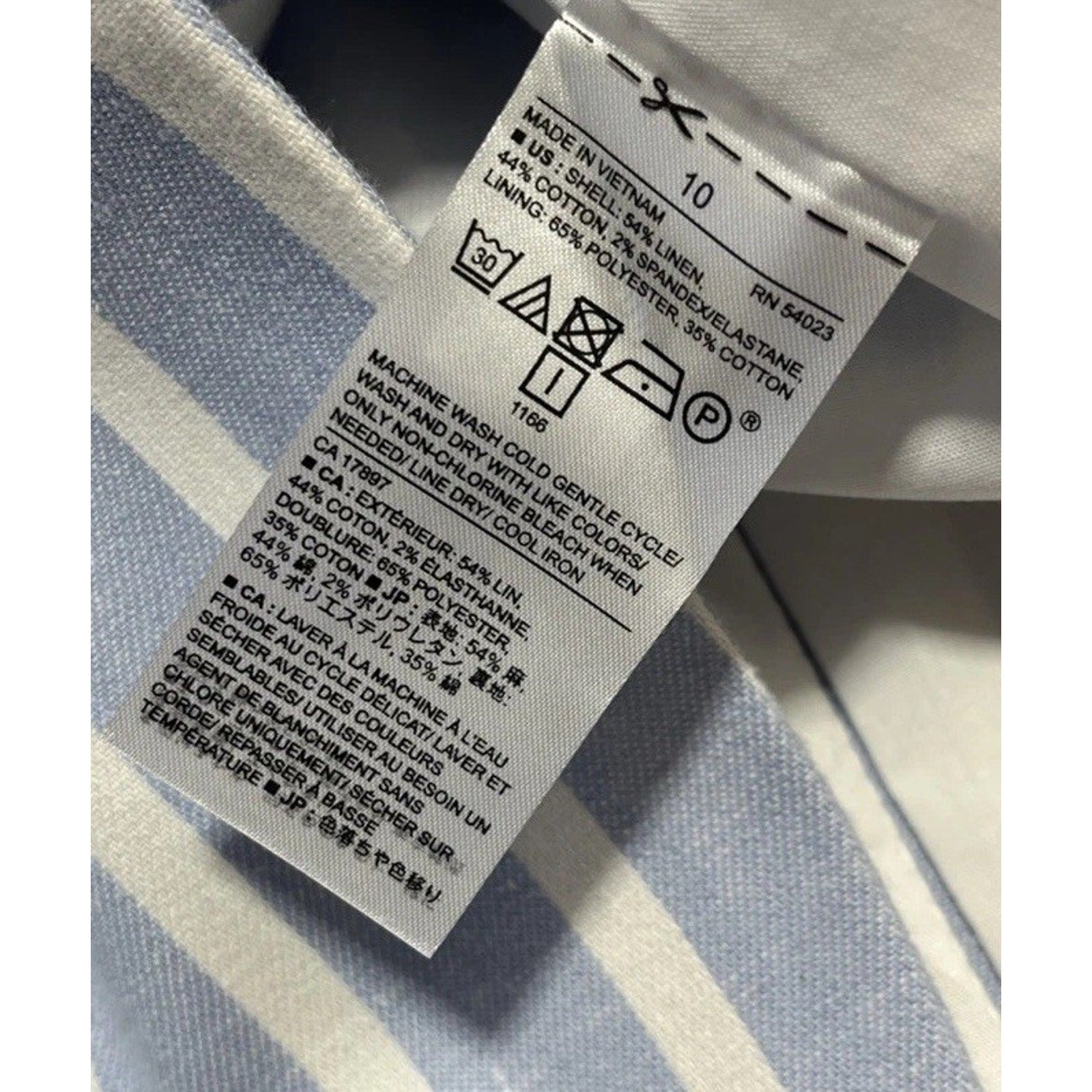 Banana Republic Women's One Button Linen Cutaway Lined Blazer size 10 NWT