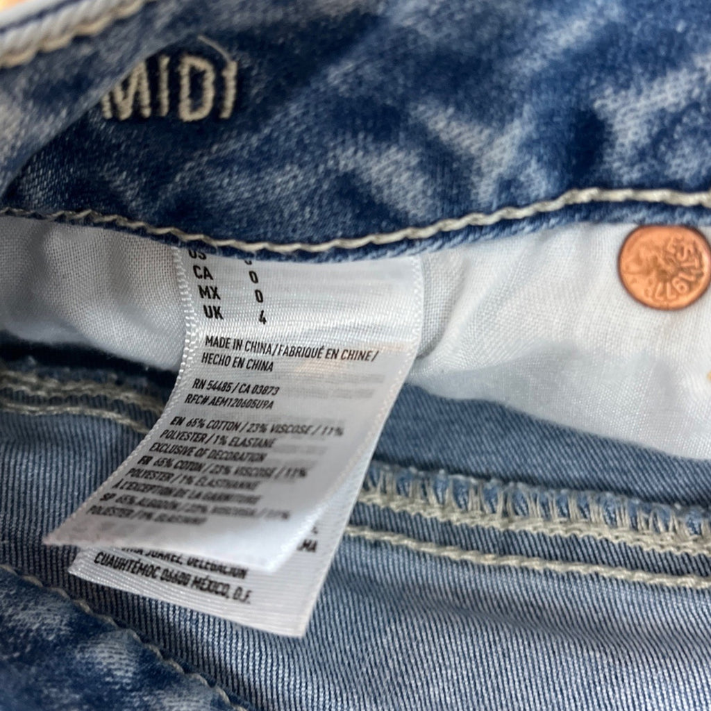 American Eagle Outfitters Midi Super Super Stretch Women's Jean Short Size 0
