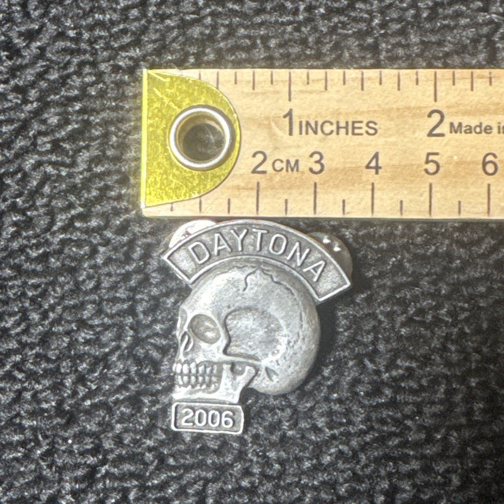 Daytona Bike Week 2006 Skull Lapel Vest Pin SJ Licensed Collectible