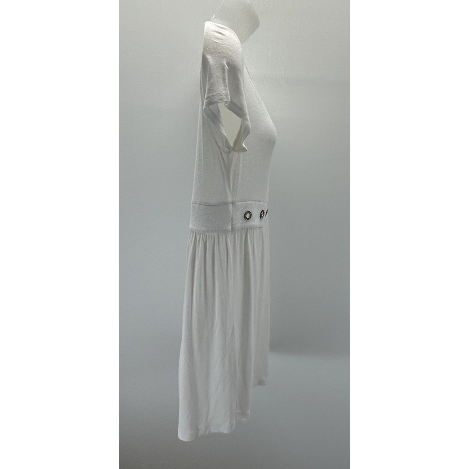 V Cristina Dress Woman's Medium White Stretch.