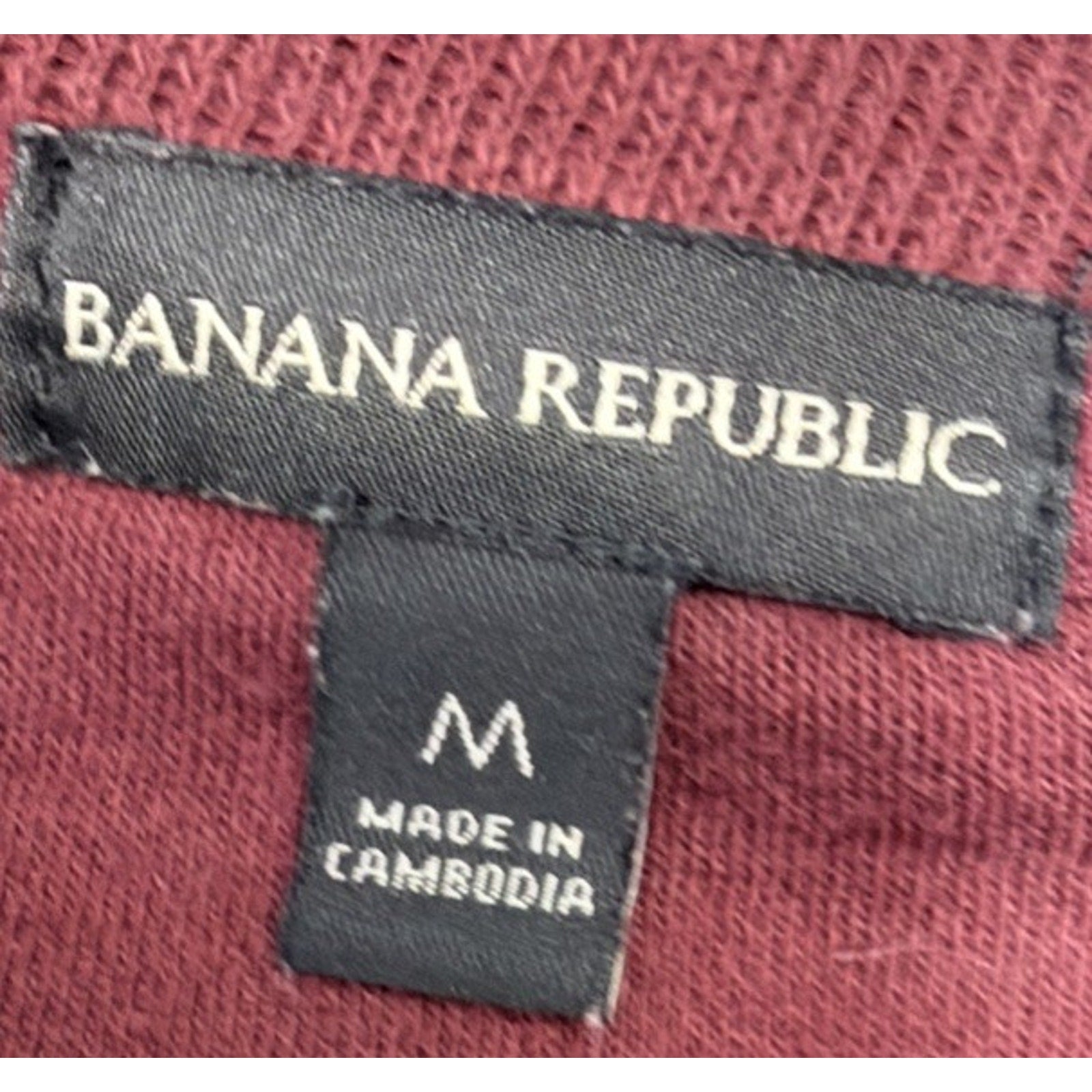 Banana Republic Sweater Mens Medium Red Pullover Crewneck Cotton Long Sleeve