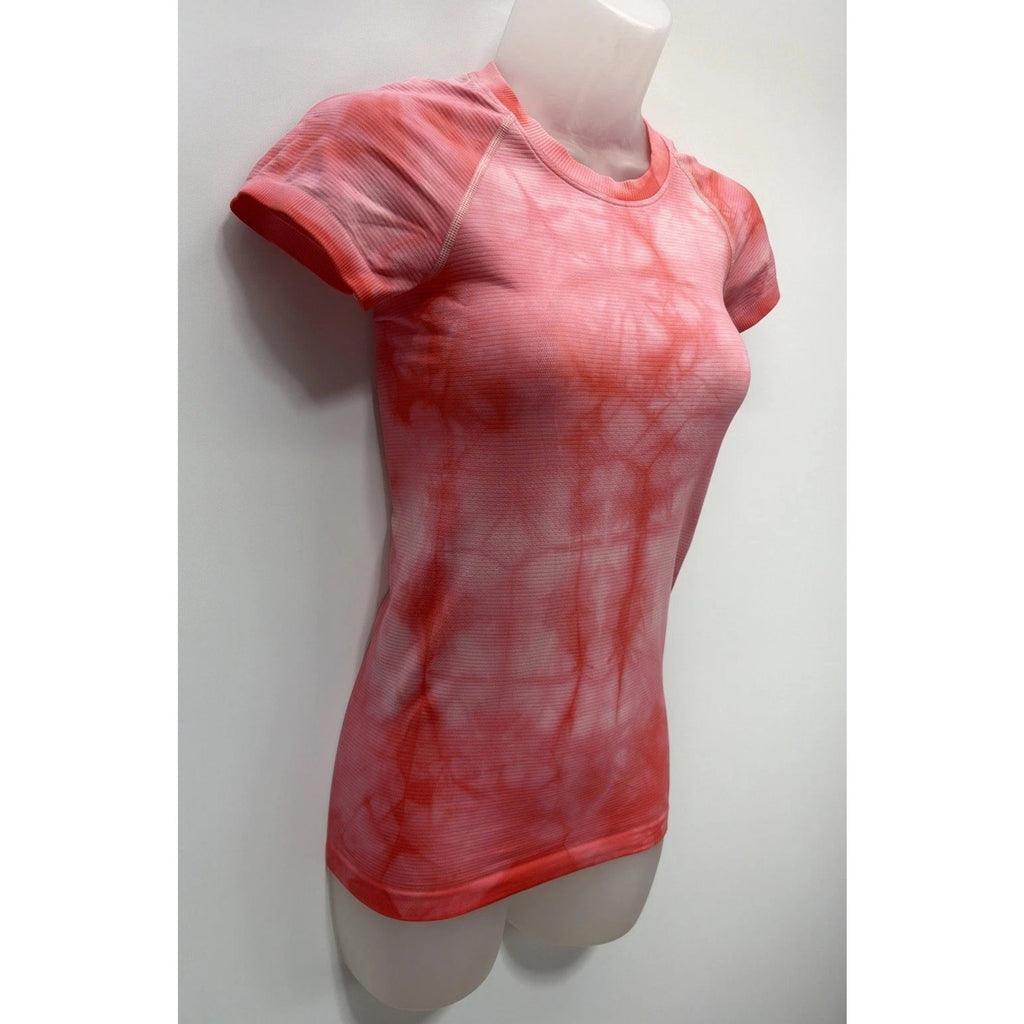 Lululemon Swiftly Tech Tee 2.0 Marble Size 2 Marble Dye Raspberry Cream 78656