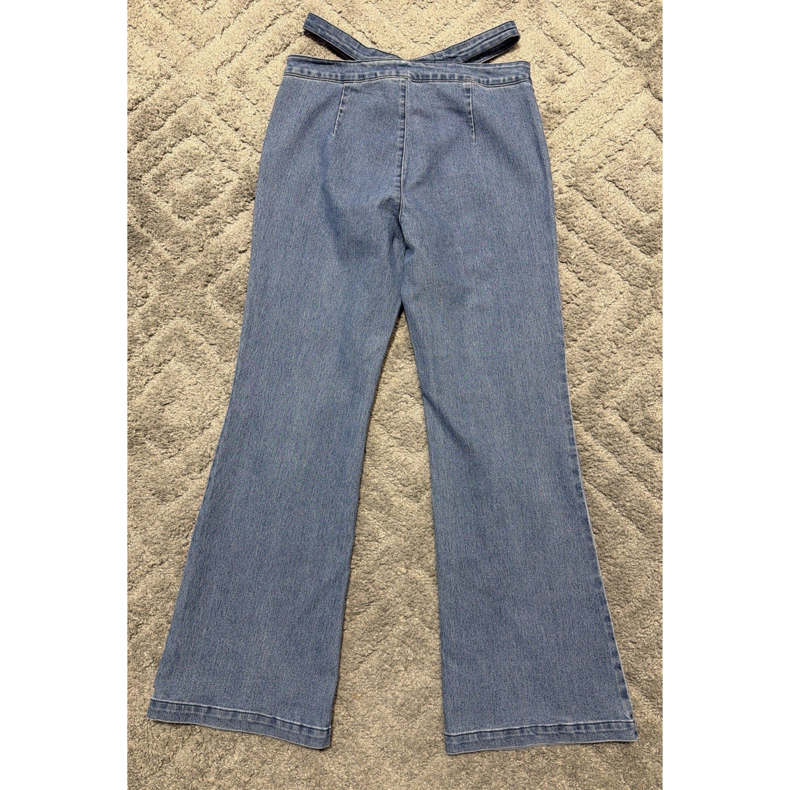 Tinseltown Women Jeans Size 13/32 Blue High-Rise Flare Summer Wash Stretch Denim
