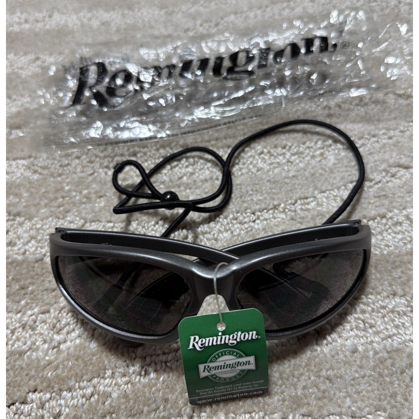 Remington Radians Safety Riding Sunglasses Smoke Gray NWT Biker Hunter Safety