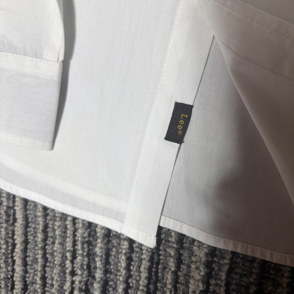 Lee Button Up Shirt Long Sleeve Men's Size Small White Regular Fit Soft NWT