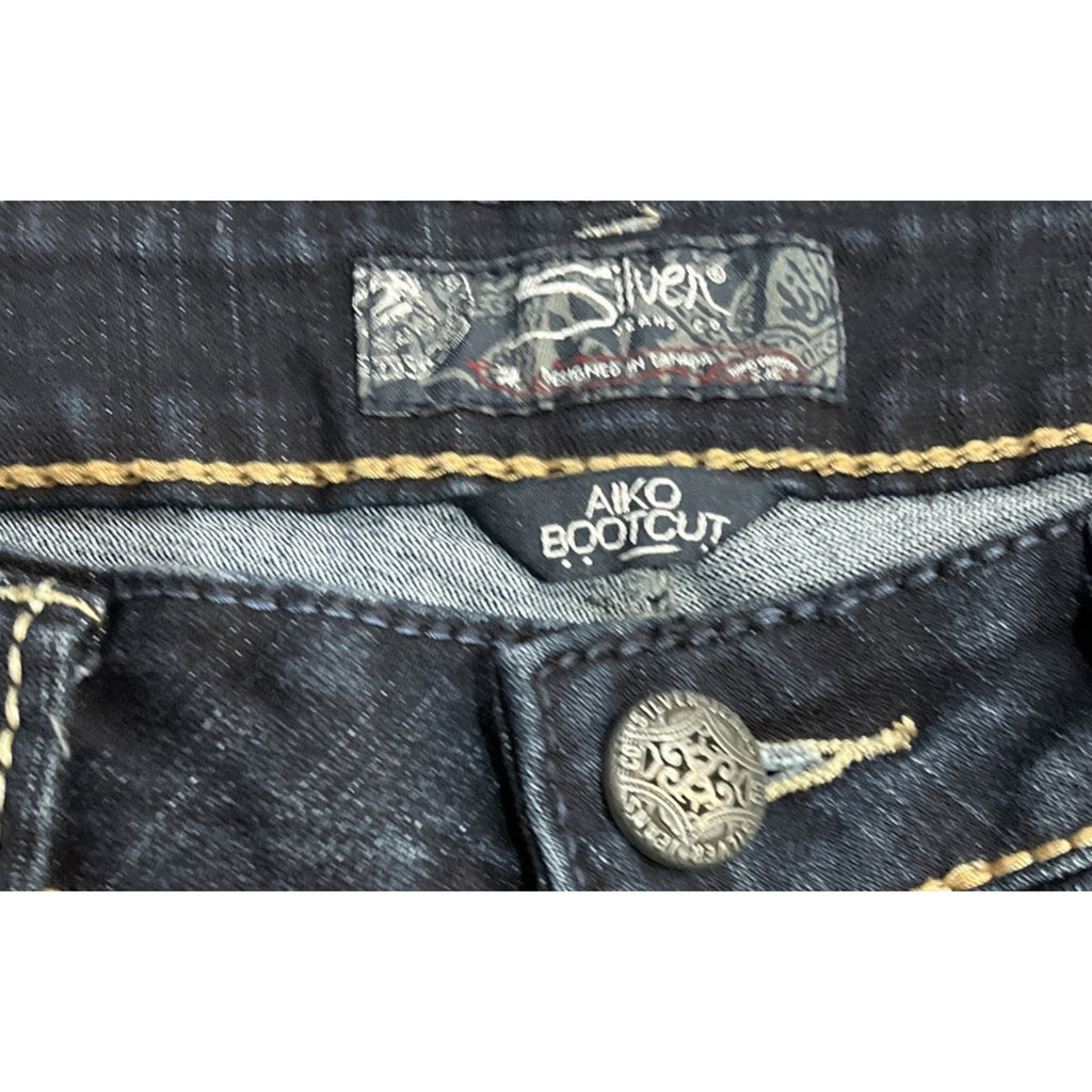 Silver Aiko Bootcut Dark Wash Stretch Denim Jeans Size 33/31 EUC