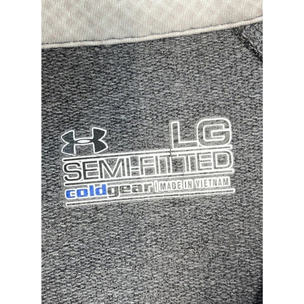 Under Armour ColdGear Womens L Gray 1/4 Zip Pullover Semi Fitted Running