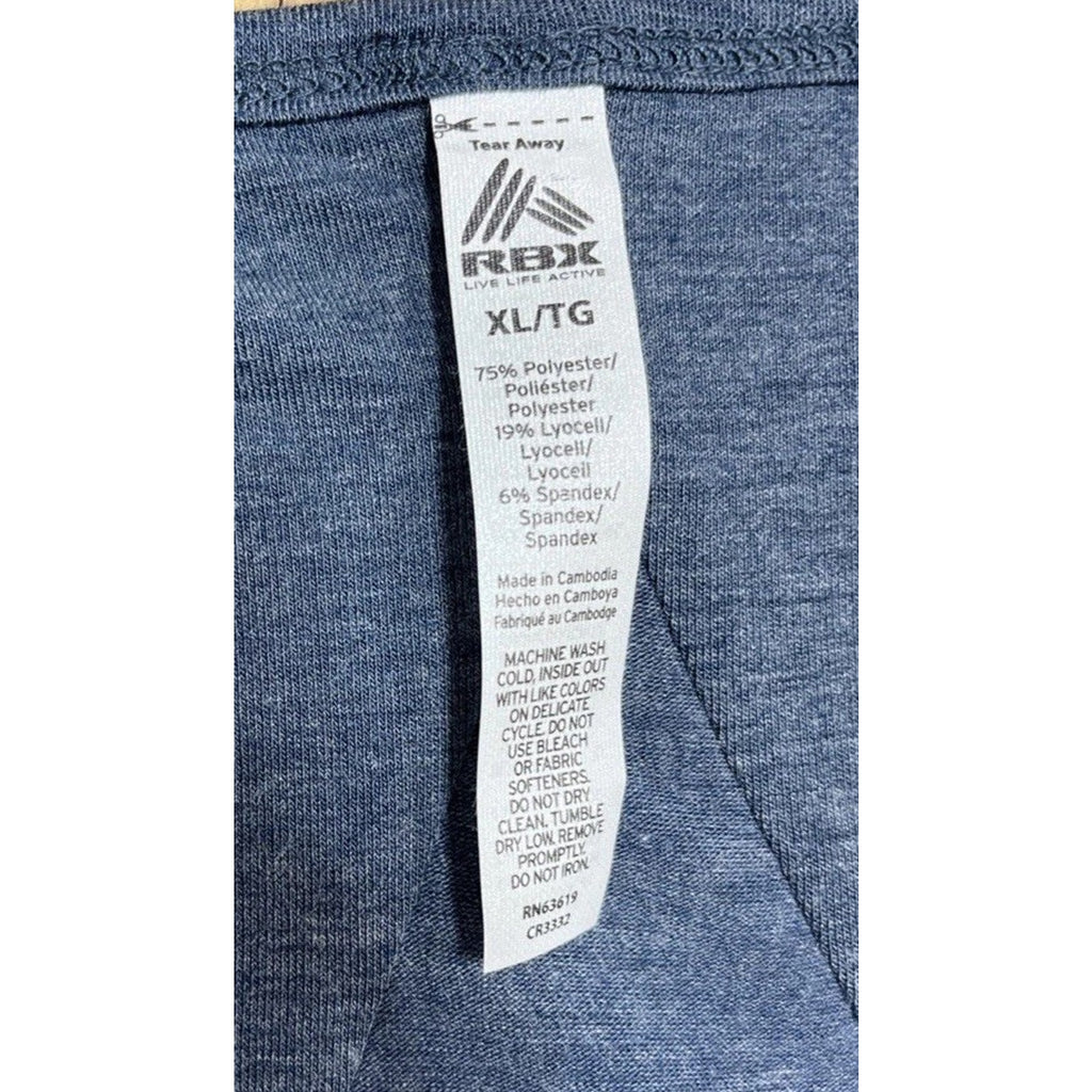 RBX Live Life Active Tank Top Blue NEW Wicking Womens XL Logo Sleeveless