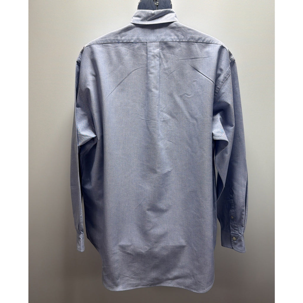Polo Ralph Lauren Bear Oxford Long Sleeve Blue Button Down Shirt Mens L NWOT