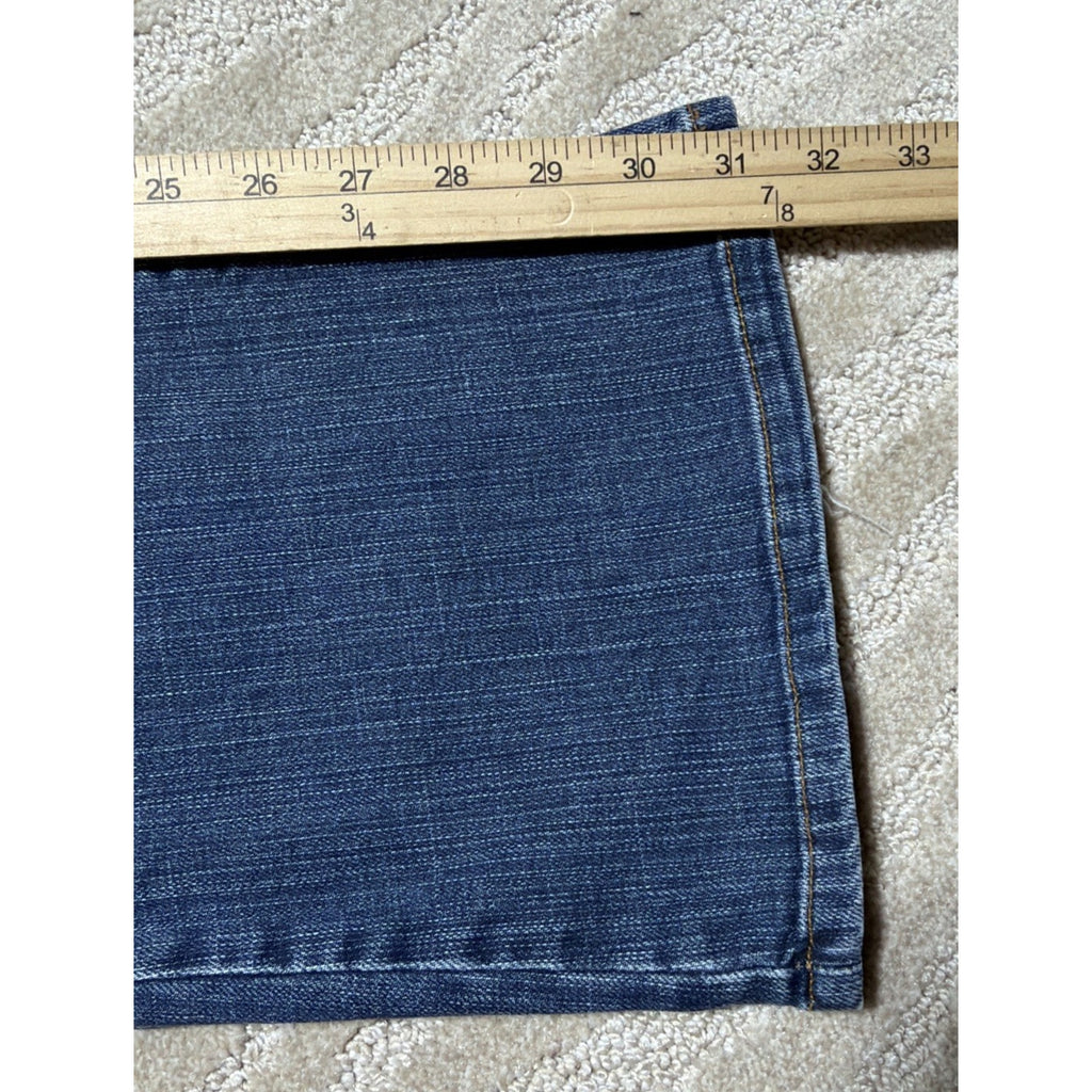 Y2K Lucky Brand Jeans Embroidered Bootcut Flare 6/28 Low Rise Zip Fly Made USA