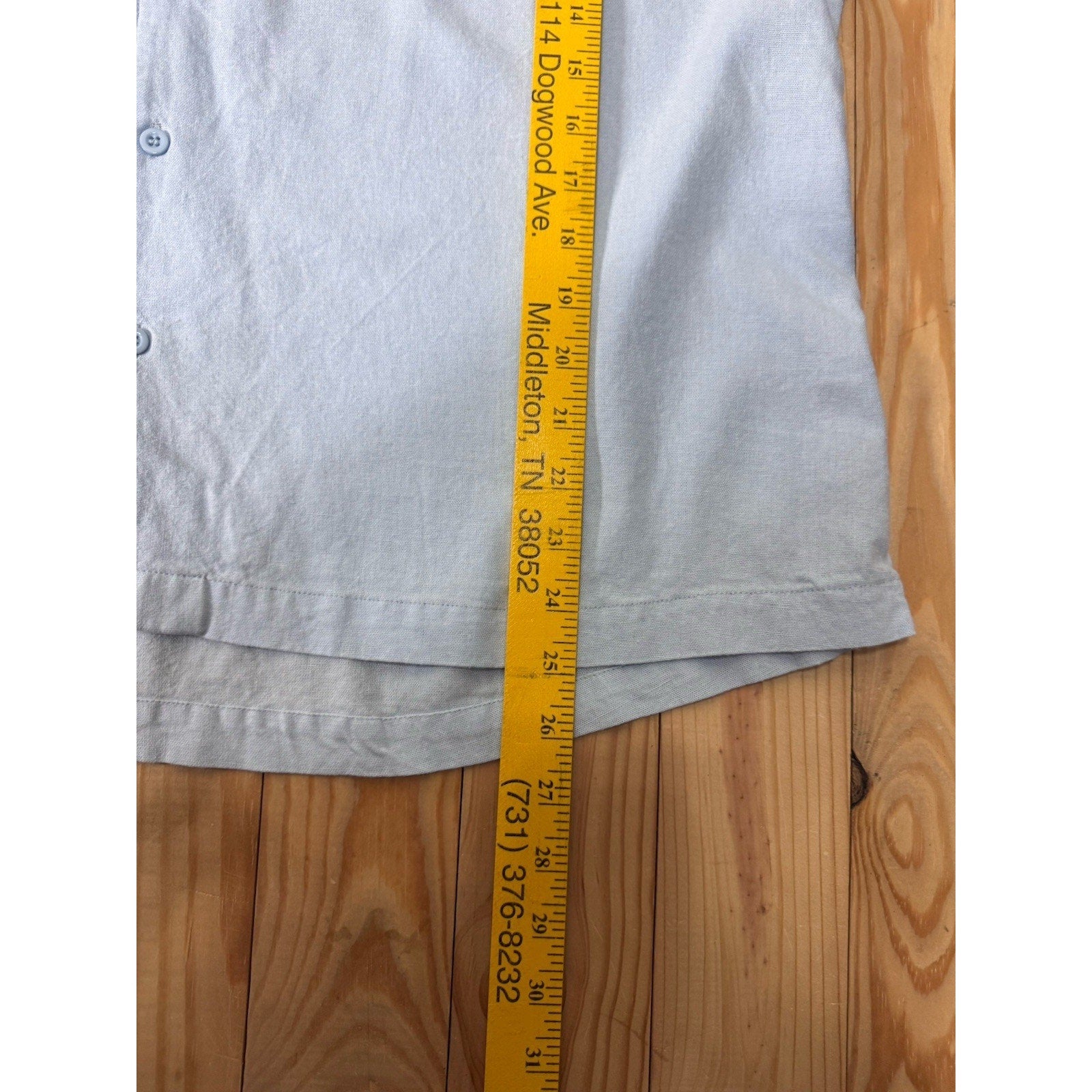COOFANDY MEN'S BLUE SIZE XL CASUAL SHORT SLEEVE LINEN BLEND BEACH SHIRT