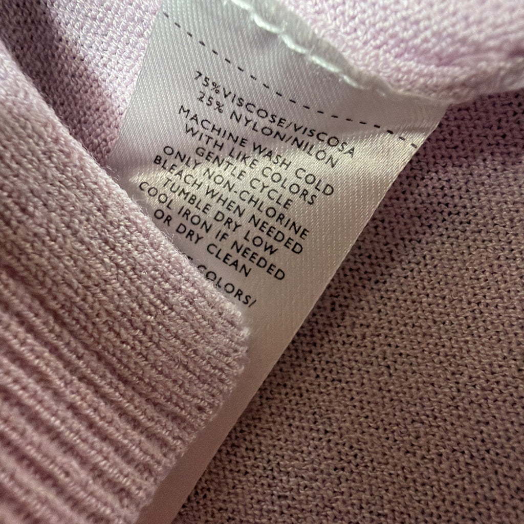 LOFT Womens Cardigan Sweater V Neck Lightweight Viscose Pale Pink Size XS