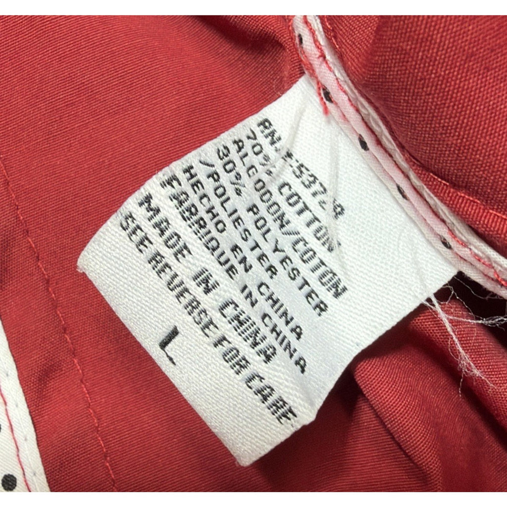 Jou Jou Trench Coat Women's Red Jacket Double Breasted, Lined, Belted - L