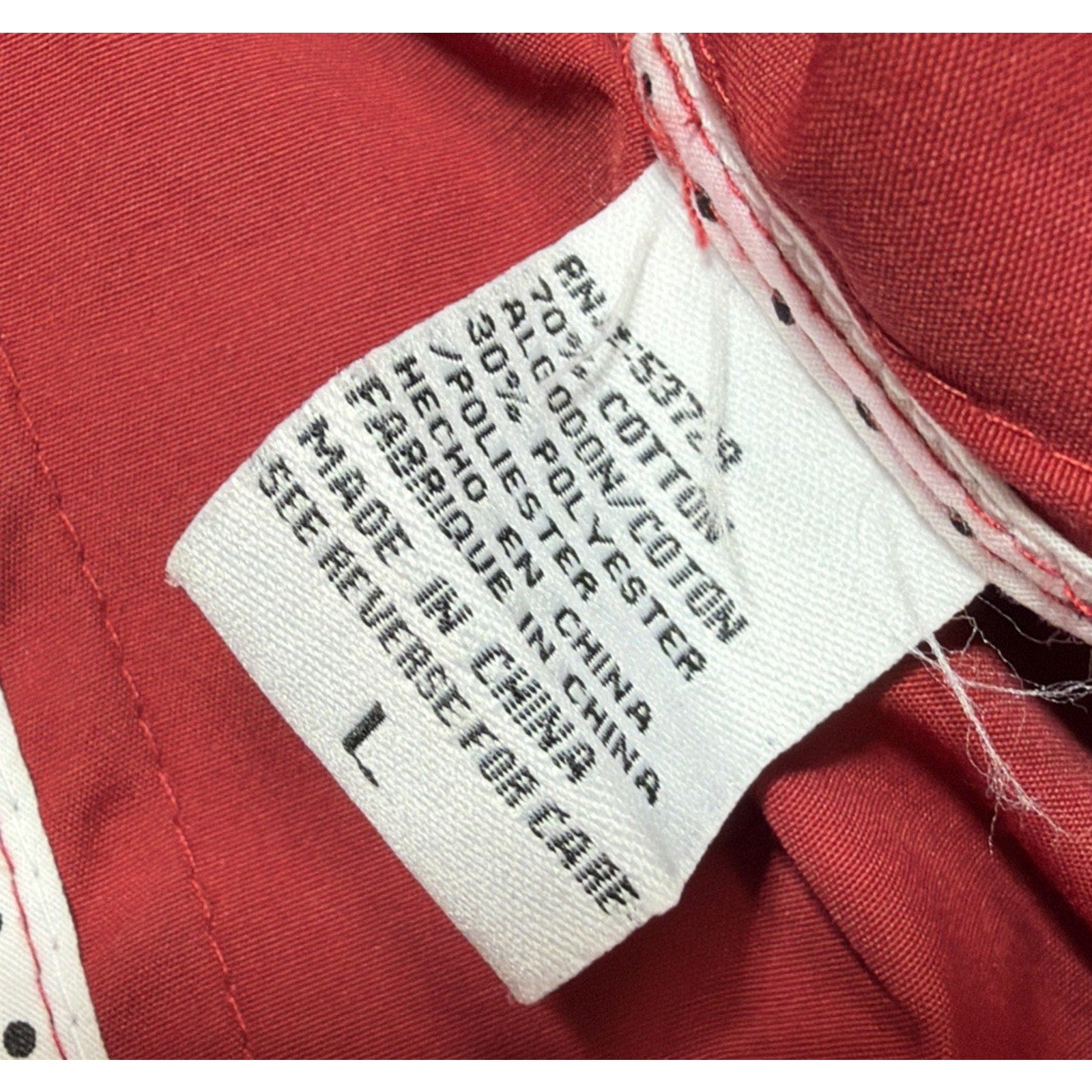 Jou Jou Trench Coat Women's Red Jacket Double Breasted, Lined, Belted - L