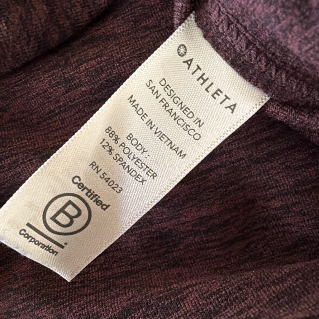 Athleta Uptempo Hoodie Sweatshirt Burgundy Red Stretch XS Sport Gym Run