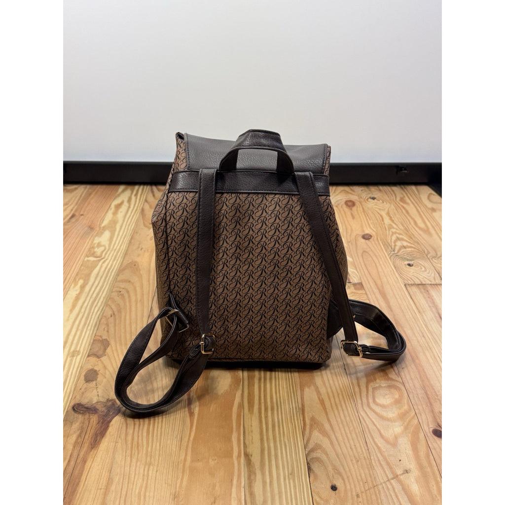 Rampage Womens Signature Brown Backpack / Purse
