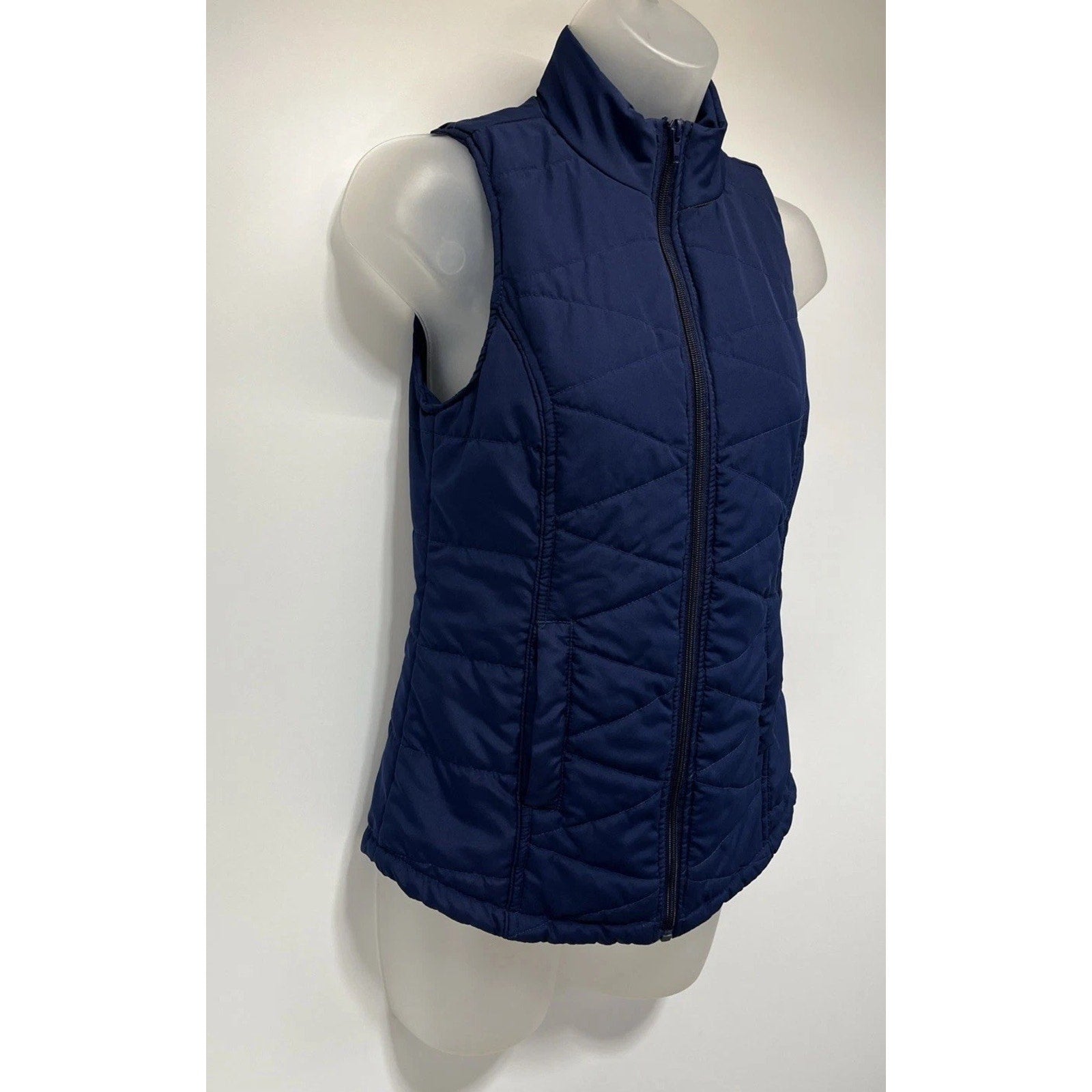 Red Camel Puffer Vest Women's Size XS Navy Blue