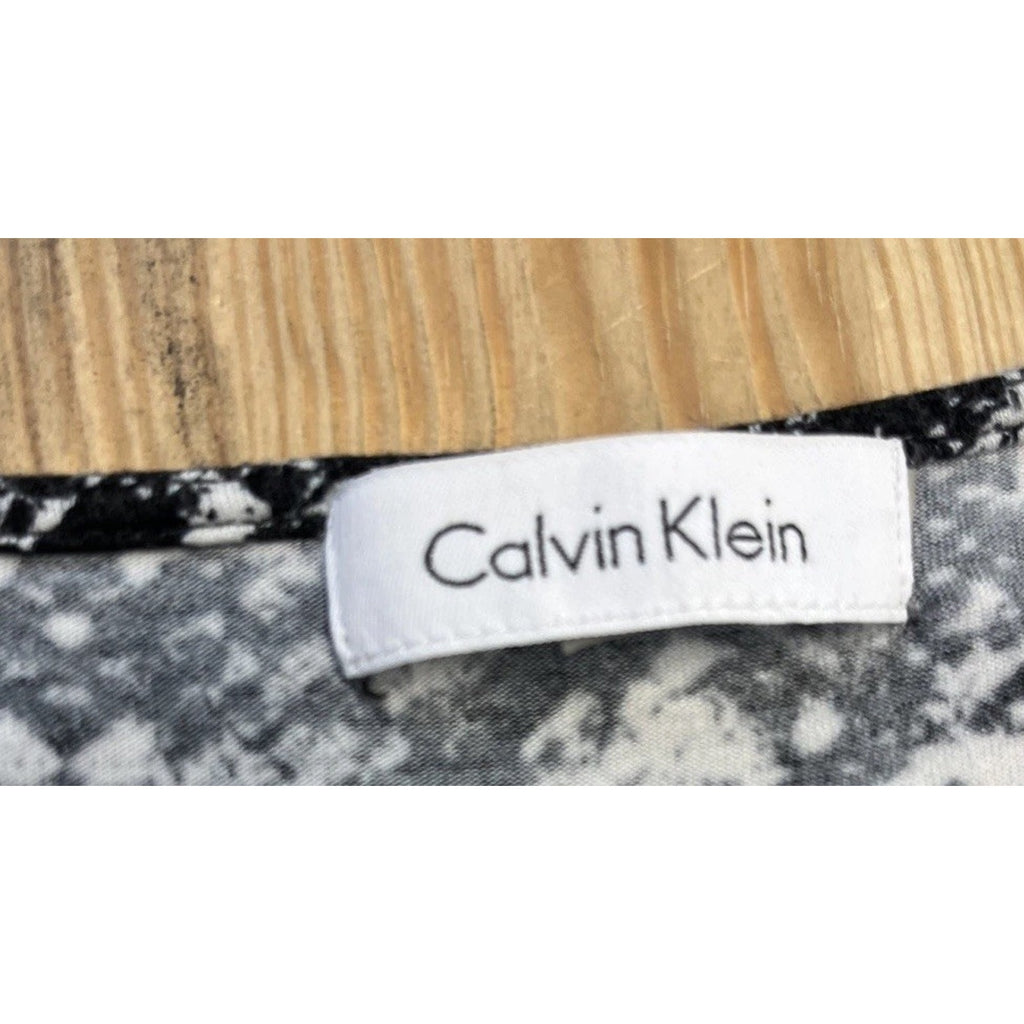 CK Calvin Klein Women Rayon Blend Blouse Top Shirt Crewneck Size Medium