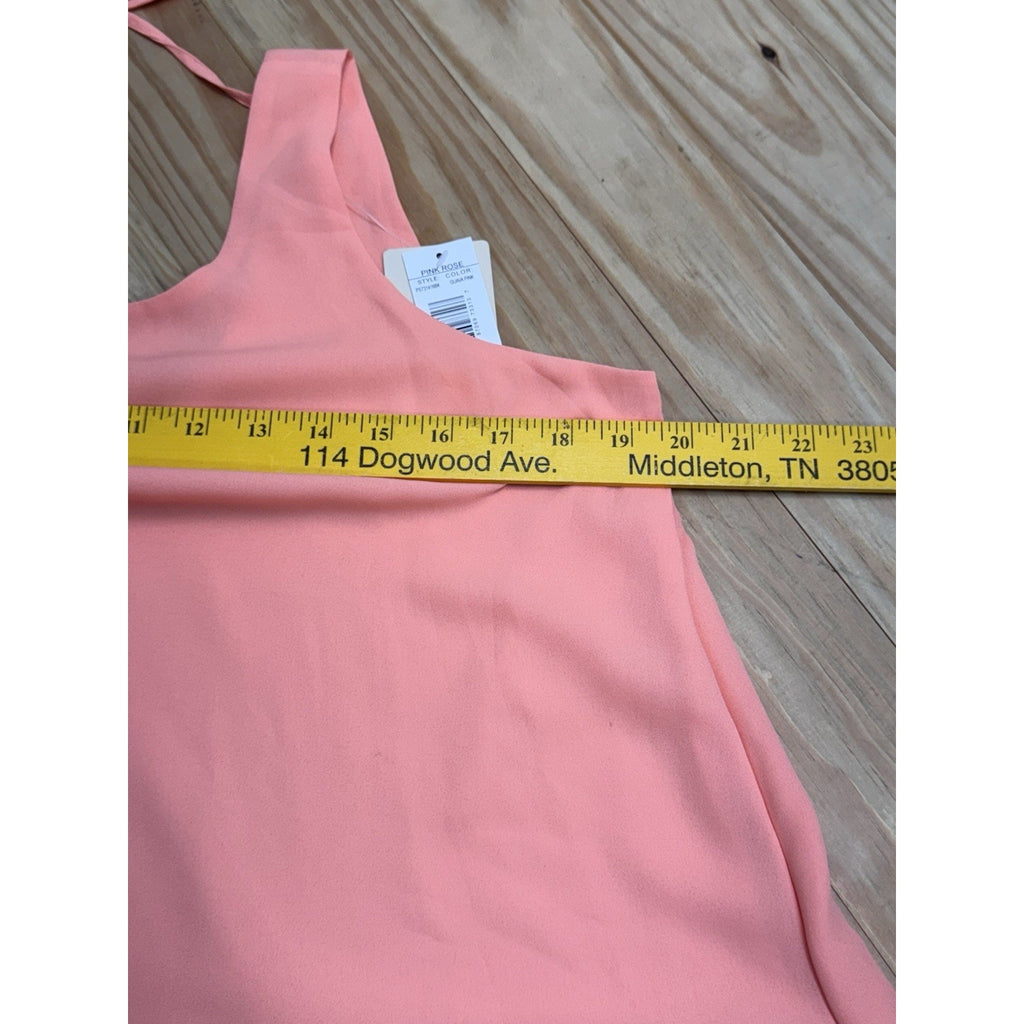 Pink Rose Open Back Guava Pink Slip Dress Size Large Sleeveless Tank Shift