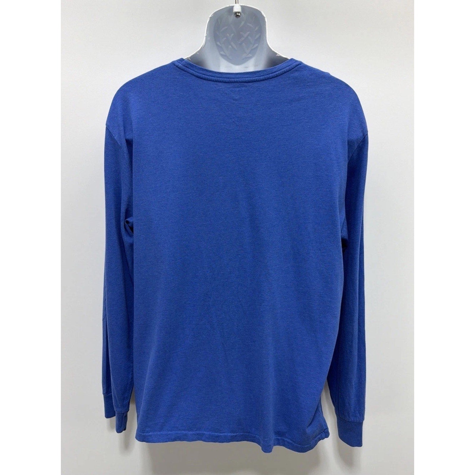 Polo Ralph Lauren Long Sleeve jersey t-shirt Blue Men Orange Pony Size XL