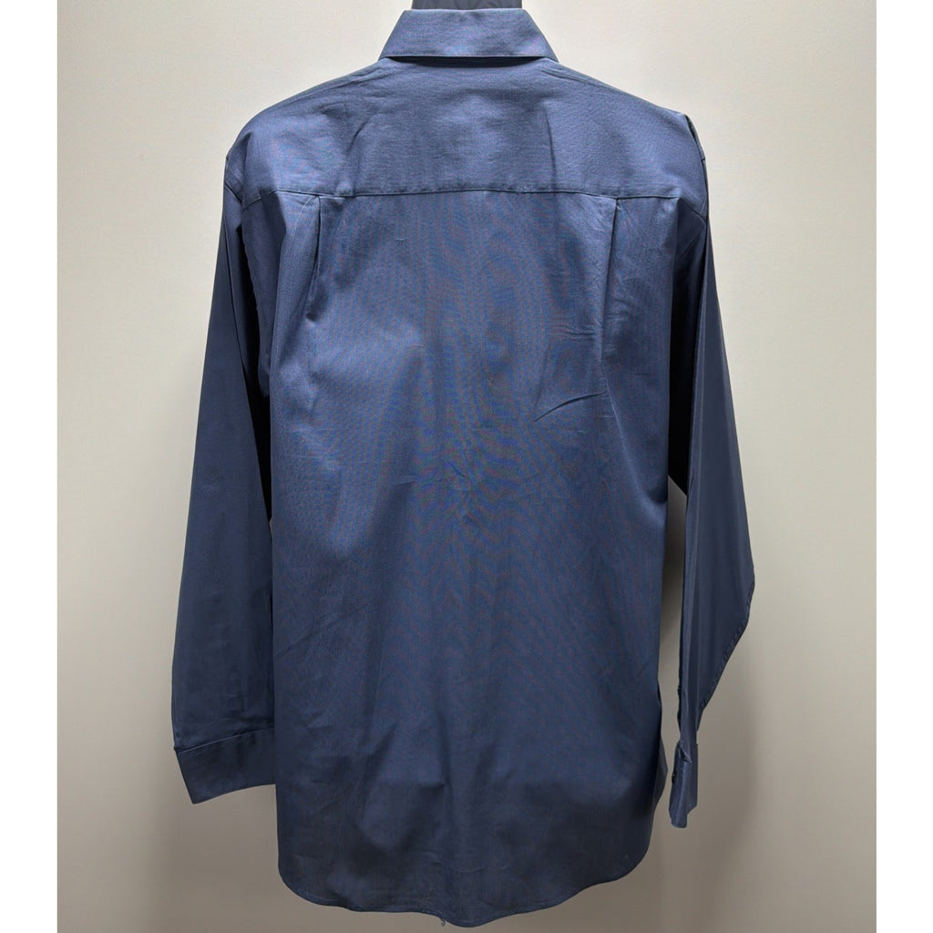 Calvin Klein Dress Shirt Mens 16.5 34/35 Blue Stretch Button Up Long Sleeve NWT