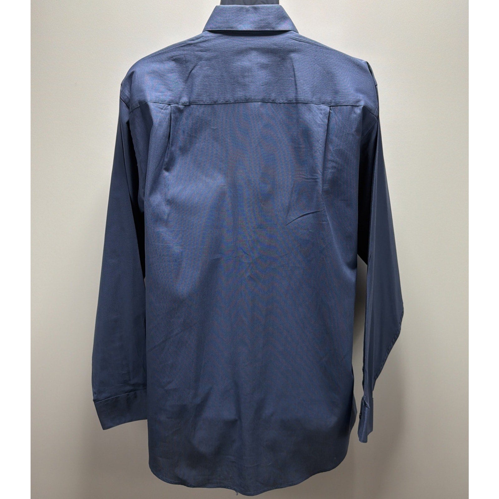 Calvin Klein Dress Shirt Mens 16.5 34/35 Blue Stretch Button Up Long Sleeve NWT