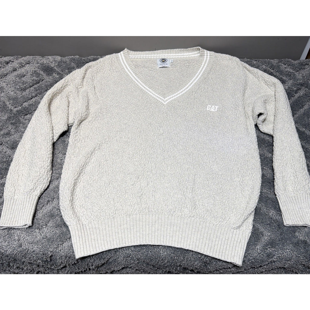 Vinatge Caterpillar Equipment Knit Sweater Size XL Made In USA