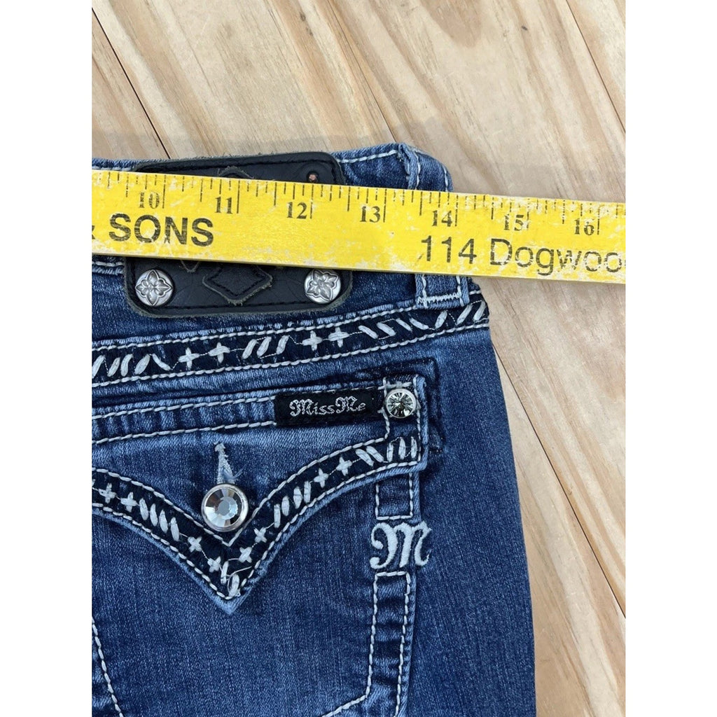 MISS ME Ankle Skinny Jeans Thick Stitch Size 28 28x29 JP5860AK