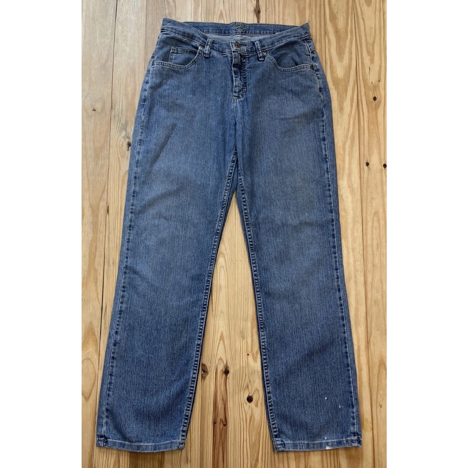 Vintage 90s Lee Riders Blue High Rise Mom Jeans Dark Wash Sz 8 Tapered Leg