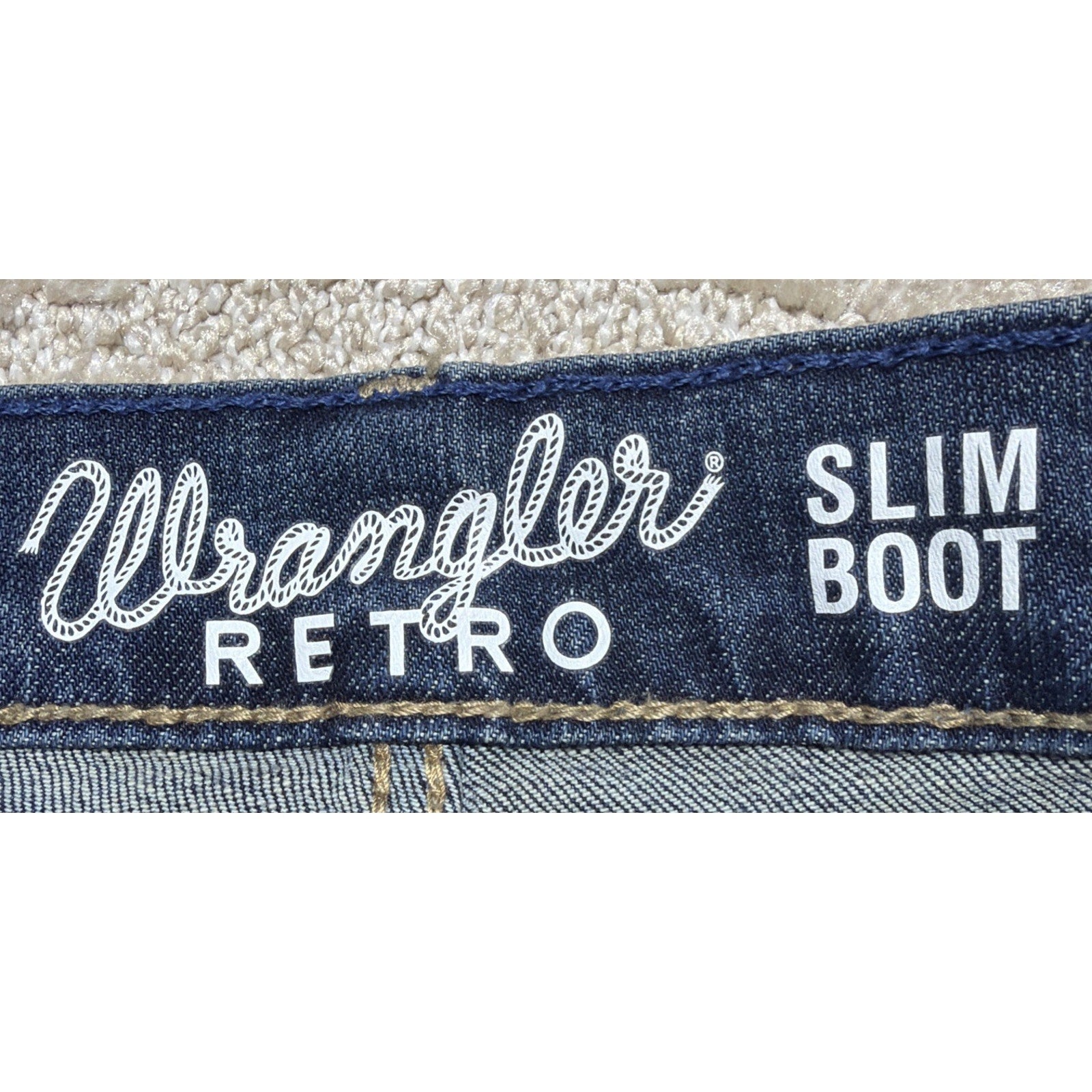 Wrangler Retro Slim Boot Cut Jeans Mens 29x30 Faded Blue Denim Western Work